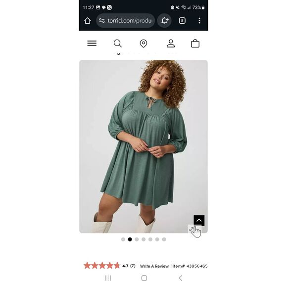 New Torrid Mini Vintage Slub Yoke Dress Size 2 NWT - Picture 3 of 3